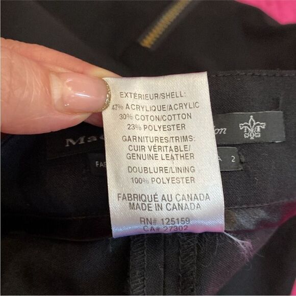 Mackage Black Skinny Pants with Zipper Accents, US2 - Picture 8 of 8